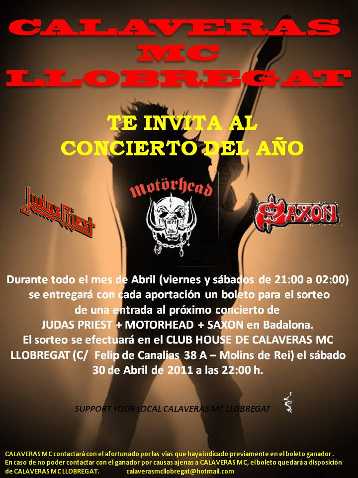 CALAVERAS MC TE INVITA AL PEDAZO CONCIERTO DEL AÑO !!!!! Cartel15