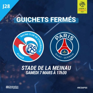 28ème journée : Strasbourg - PSG  saison 2019/2020 Guiche10