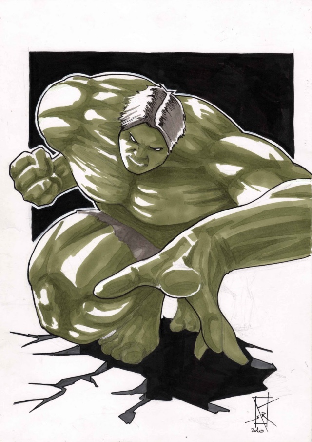 un peu de dessin de moé Hulk10