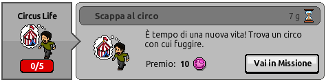 Missioni giornaliere Vita da Circo con distintivi e palloncini Scree736