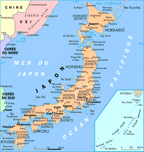 Carte du Japon Carte211