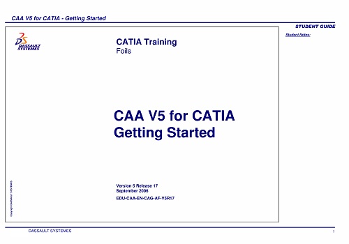 كورس مقدمة لبرنامج كاتيا نظري - CAA V5 for CATIA - Getting Started  C_a_a_12