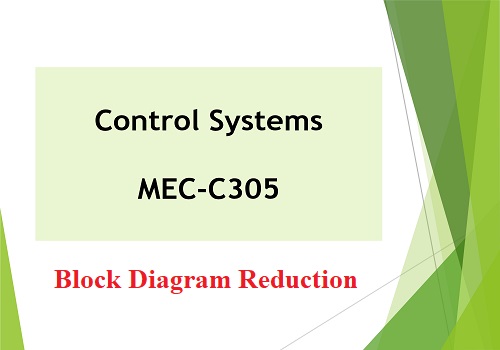 محاضرة يعنوان Control Systems - Block Diagram Reduction  C_s_b_12