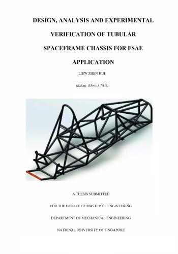  رسالة ماجستير بعنوان Design, Analysis and Experimental Verification of Tubular Spaceframe Chassis for FSAE Application  D_a_a_15