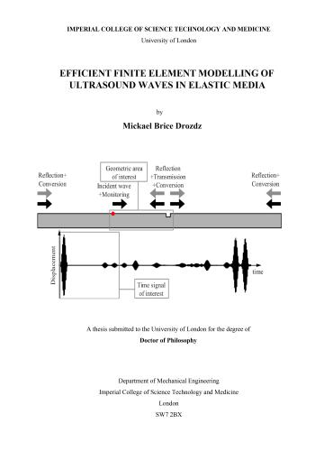 رسالة دكتوراة بعنوان Efficient Finite Element Modelling of Ultrasound Waves in Elastic Media E_f_e_12