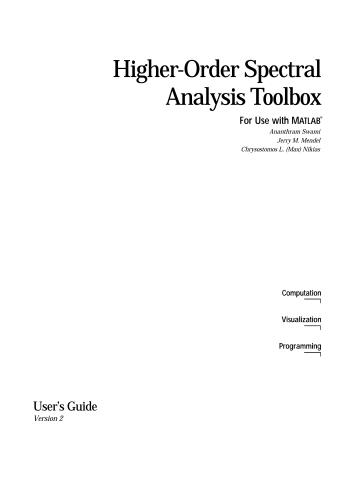 كتاب Higher-Order Spectral Analysis Toolbox - For Use with MATLAB  H_o_s_12
