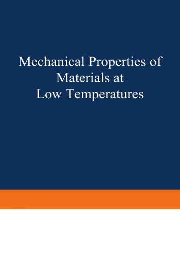 كتاب Mechanical Properties of Materials at Low Temperatures  M_p_o_13