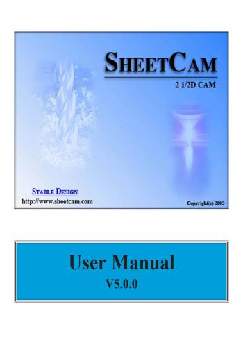 كتاب SheetCam User Manual S_c_m_11