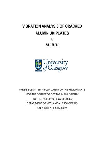 رسالة دكتوراة بعنوان Vibration Analysis of Cracked Aluminium Plates  V_a_c_10