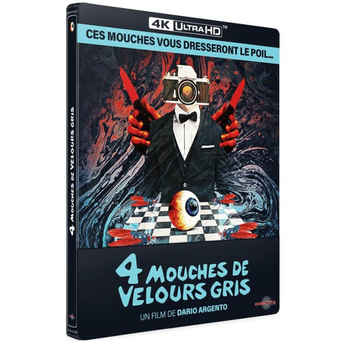 4 Mouches de Velours Gris - steelbook 4K 110