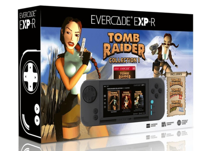 Pack Console portable rétrogaming Evercade EXP-R + La trilogie Tomb Raider 1983