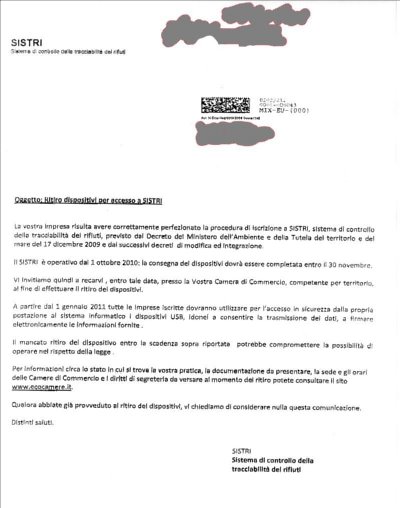 CONSEGNA DEI DISPOSITIVI ENTRO IL 30 NOVEMBRE - niente riinvii, ora l'Azienda deve andare a prenderseli Fax13