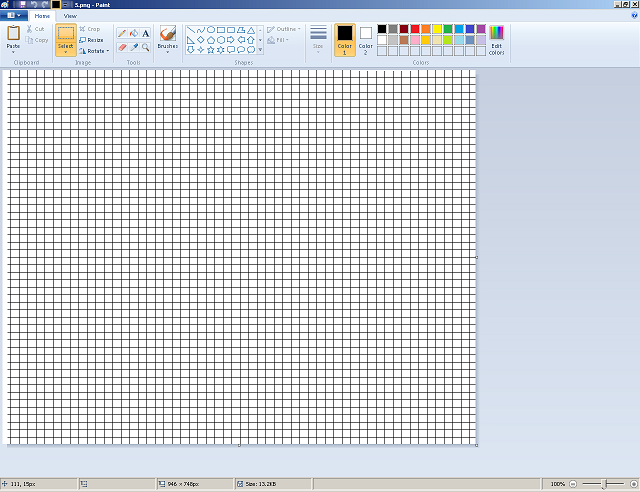 Making graph paper in Ms Paint; Useful to build (Addon to Redd's Building Guide) 511