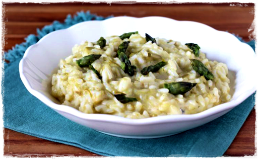 Risotto con asparagi e gorgonzola Cattu104