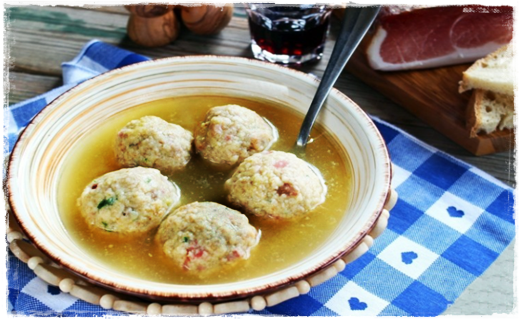 Polpette di pane raffermo in brodo Cattu262