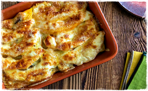 Gratin di pane, zucca e formaggio Imma1168