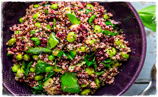 Insalata di quinoa, barbabietole, edamame e spinacini (CONTORNO) Immag264