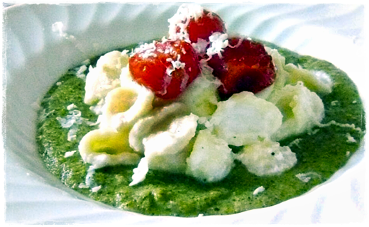 Orecchiette con salsa di broccoli, ricotta e pomodoro confit Immag924