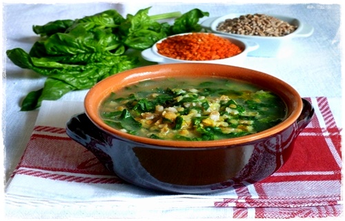 Zuppa cereali lenticchie e spinaci Zuppa-32