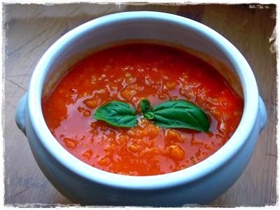 Zuppa di pomodoro e lenticchie al profumo di basilico Zuppa-41