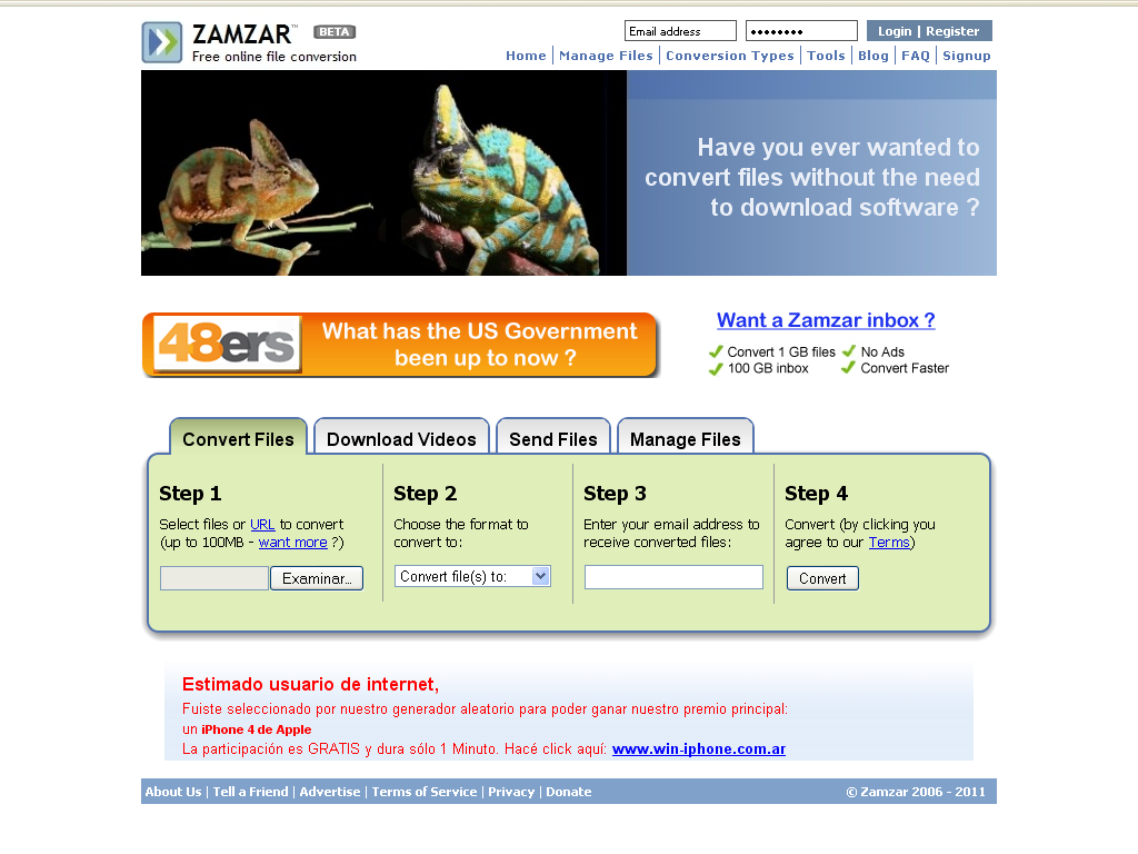 Zamzar : Convertidor de formatos Online Zamnza12