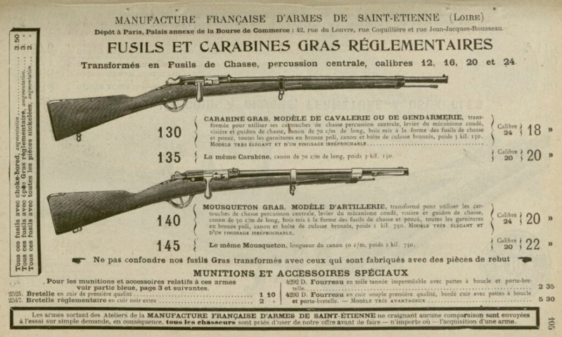 Fusil chassepot 1866-74 Gras, rechambré chasse 14mm Catalo11