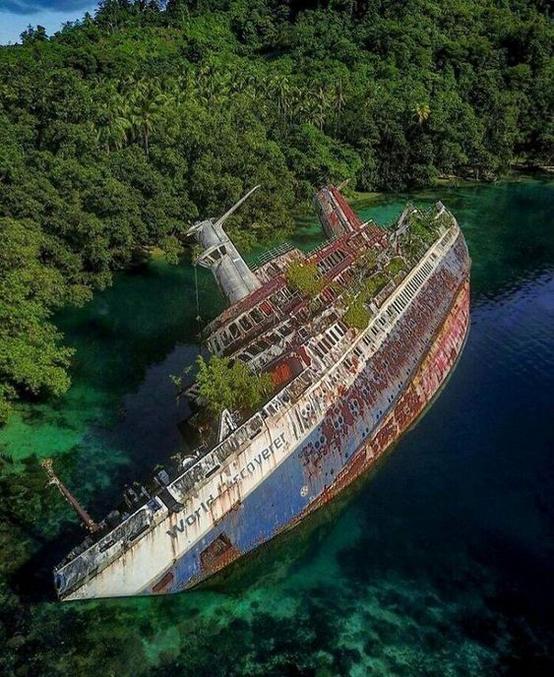 Ballade en [Océan /Mer] Les plus belles épaves de bateaux visibles sous Google Earth 0111
