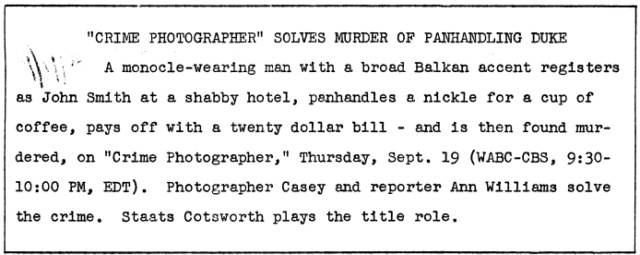 Casey, Crime Photographer 1946-042