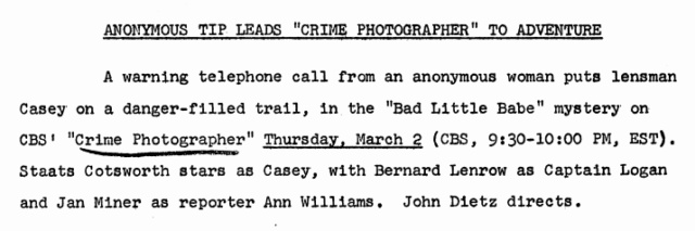 Casey, Crime Photographer - Page 6 1950-139