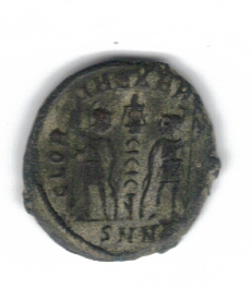 AE4 de Constantino II - GLORIA EXERCITVS - Nicomedia Consta13
