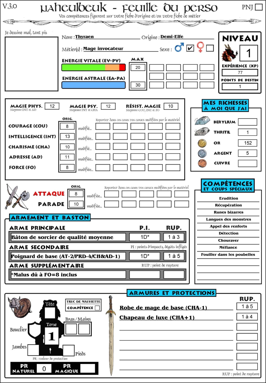 Thyraen, Invocateur Demi-elfe Thyrae15