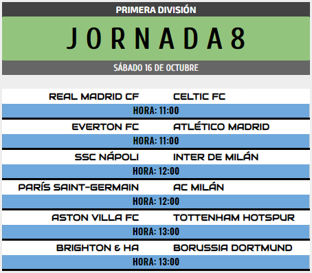 [AICv28] Horarios J8 de Ligas 1D & 2D // Play-Off IDA 3D & 4D // Cuartos de Final de Copa AIC 1d_j810