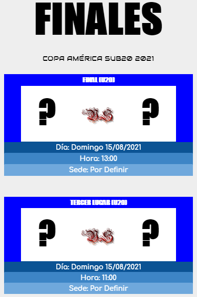 [AICv27] Horarios Semifinales, Final & Tercer Lugar de Copa América Colombia 2021 & Copa América SUB20 Argentina 2021 Copa_a44