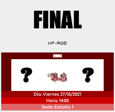 [AICv28] Horarios Play-Off's IDA & VUELTA // Final de Liga HF POD Pod_fi10