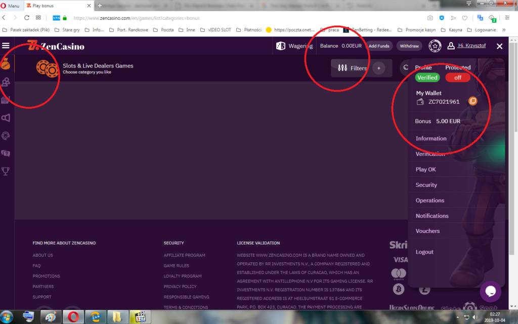 ZenCasino €5 za darmo bez depozytu - Page 3 Bezety12