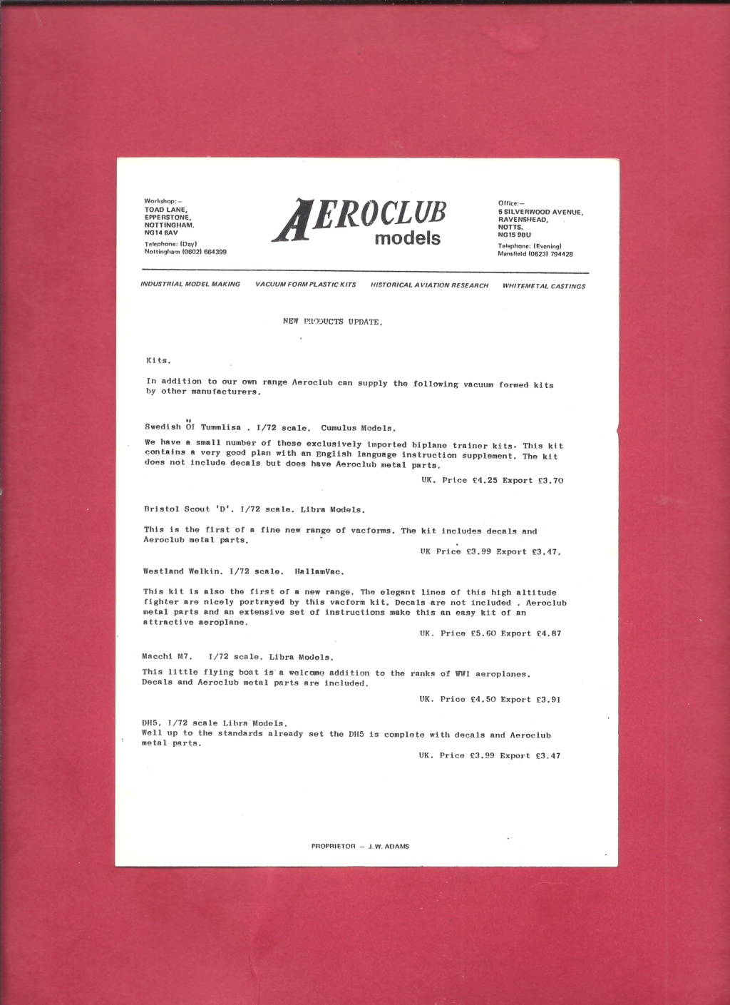 [AEROCLUB 198.] Catalogue 198 Aerocl20