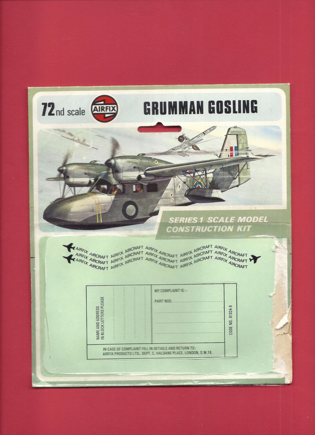 [AIRFIX] GRUMMAN J4F-1 GOSLING Mk I 1/72ème Réf 01024 Notice Airf1056