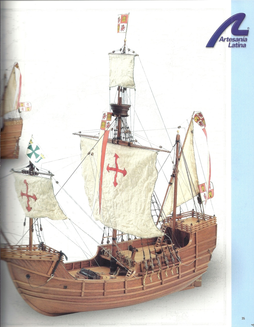 Nef SANTA MARIA + pont HISMODEL + voiles tissu HISMODEL 1/75ème Réf 80834 - Page 3 Artes270