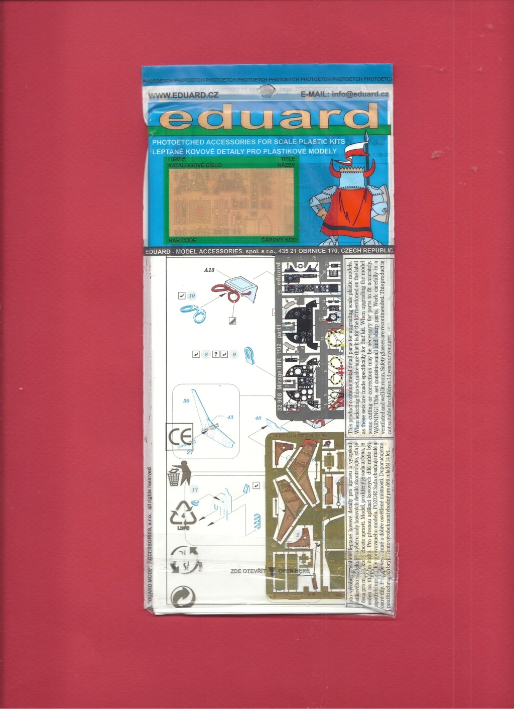 [EDUARD Planche de photodécoupe DASSAULT MIRAGE III R 1/32ème Réf 32908 Eduard96