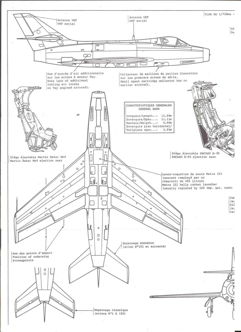 [GRAPHY-AIR] DASSAULT MYSTERE IV A Réf KIT n°3 1/72ème Notice Graphy38