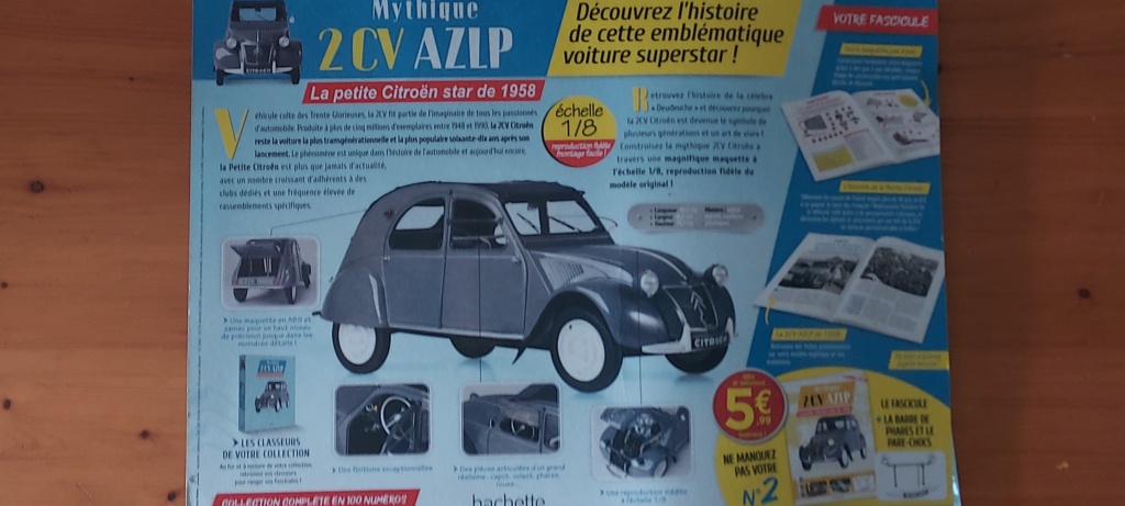 [HACHETTE] CITROËN 2CV AZLP 1958 1/8ème Réf M05307 Hachet10