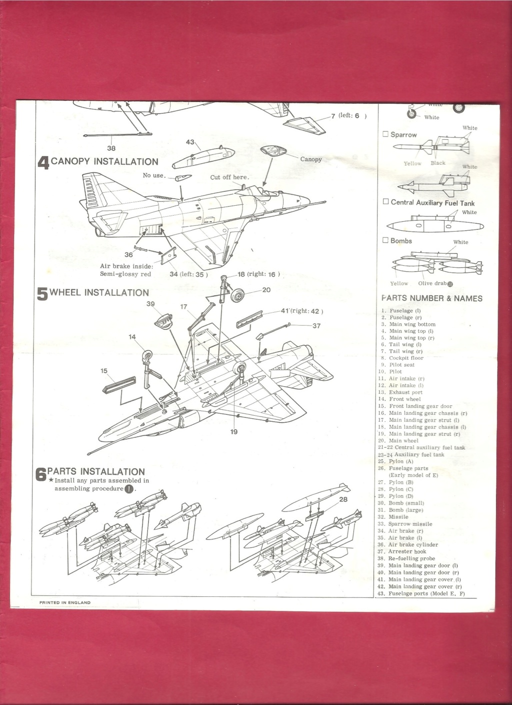 [HASEGAWA] DOUGLAS A 4F SKYHAWK 1/72ème Réf JS048 Notice Hasega15