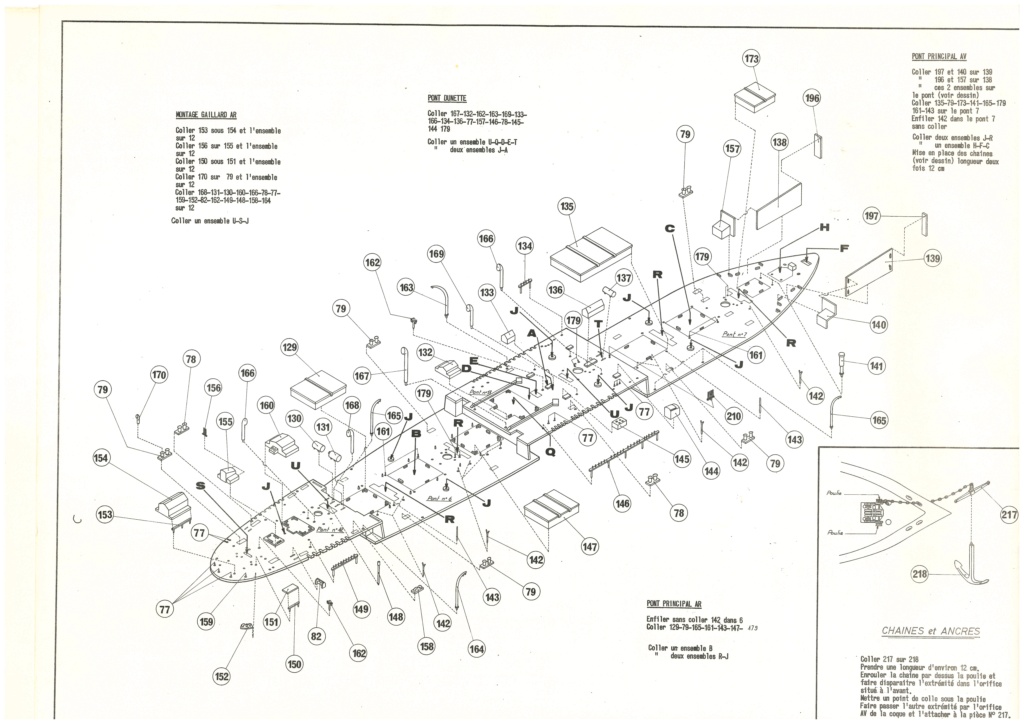 Quatre-mâts barque  PAMIR au 1/150ème Réf L 1200 Notice Hell1978