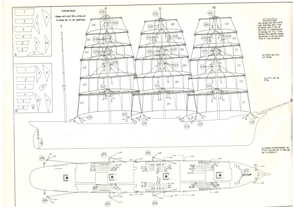 Quatre-mâts barque  PAMIR au 1/150ème Réf L 1200 Notice Hell1982