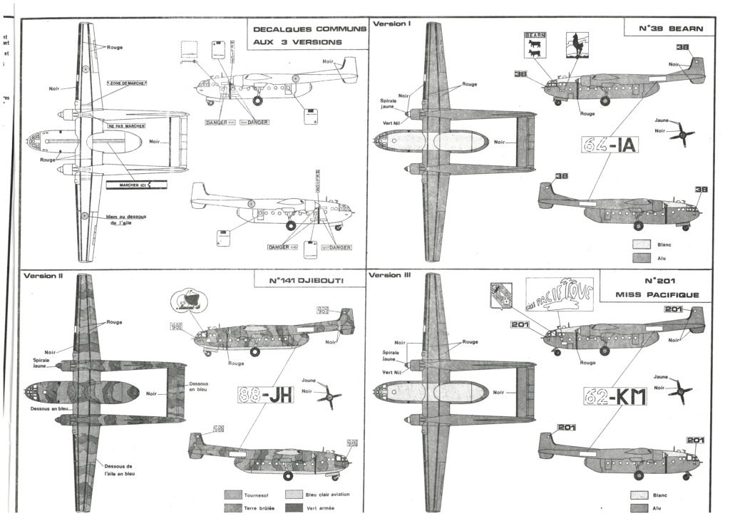 NORD 2501 NORATLAS 1/72ème Réf 803 Notice Hell2043