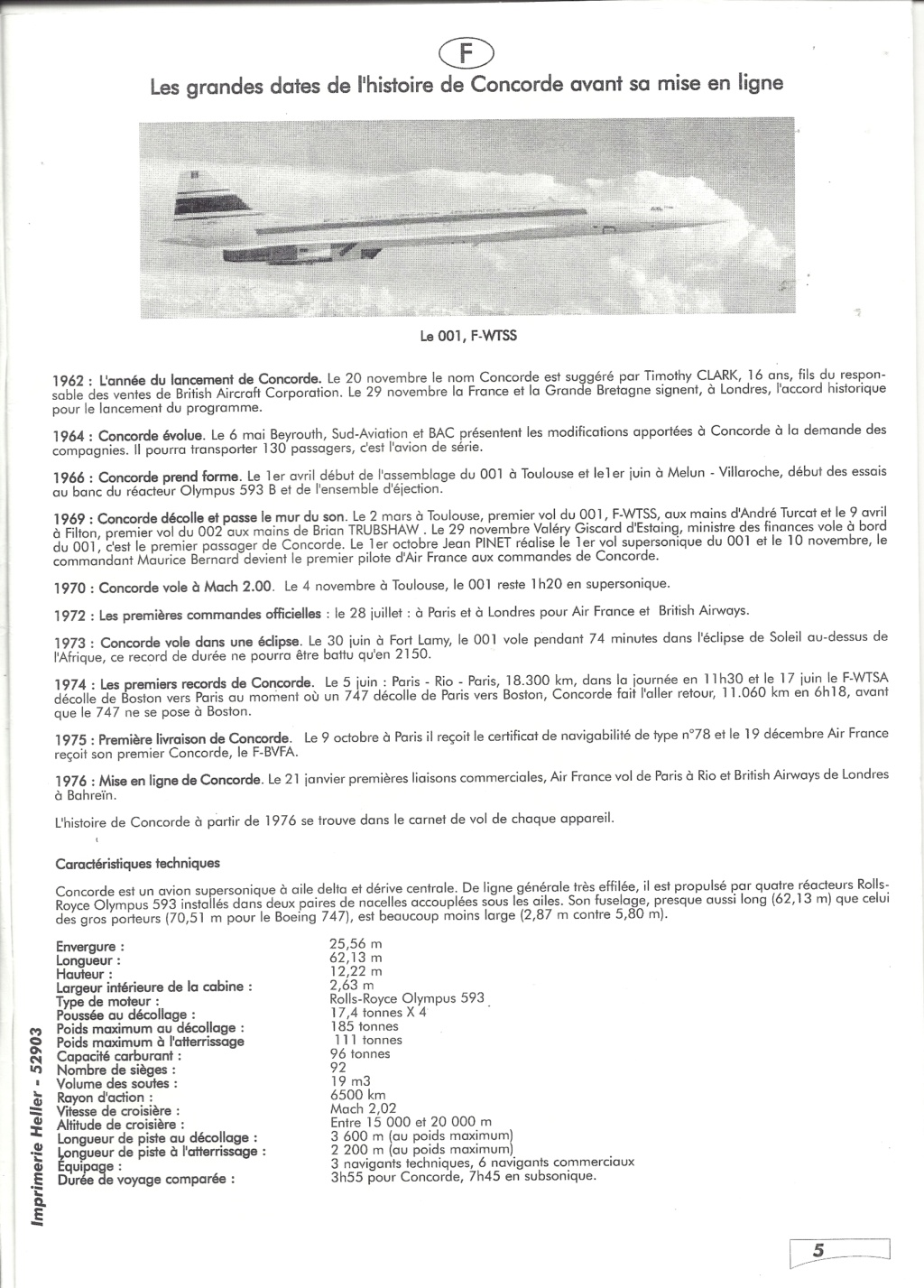 SUD AVIATION - BRITISH AIRCRAFT CORPORATION  CONCORDE 1/72ème Réf 52903 Notice Hell2255