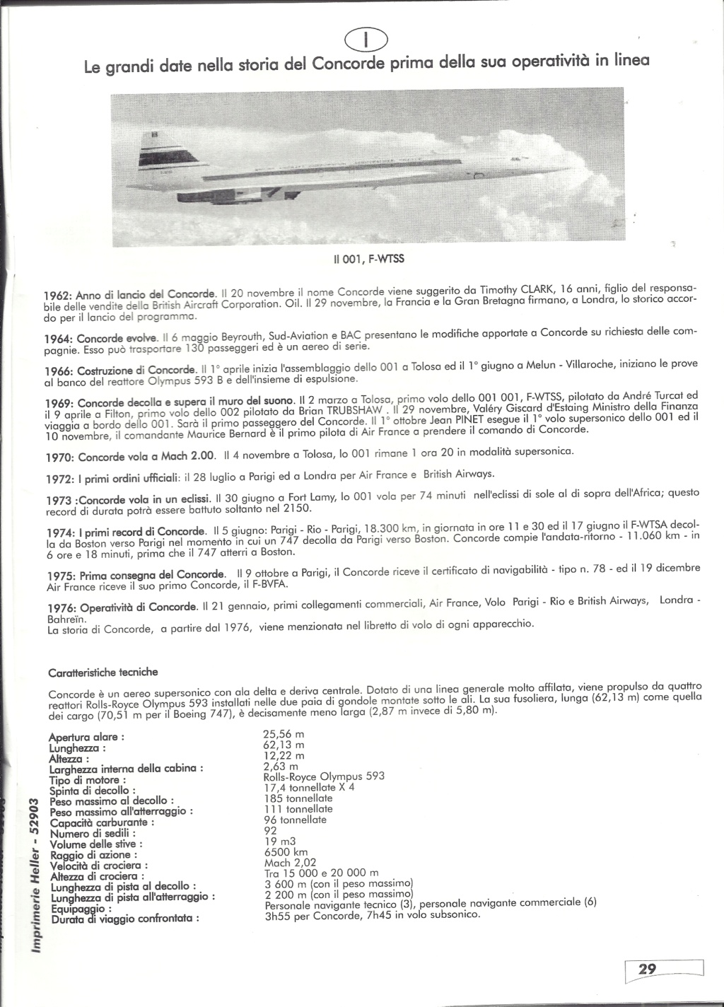 SUD AVIATION - BRITISH AIRCRAFT CORPORATION  CONCORDE 1/72ème Réf 52903 Notice Hell2279