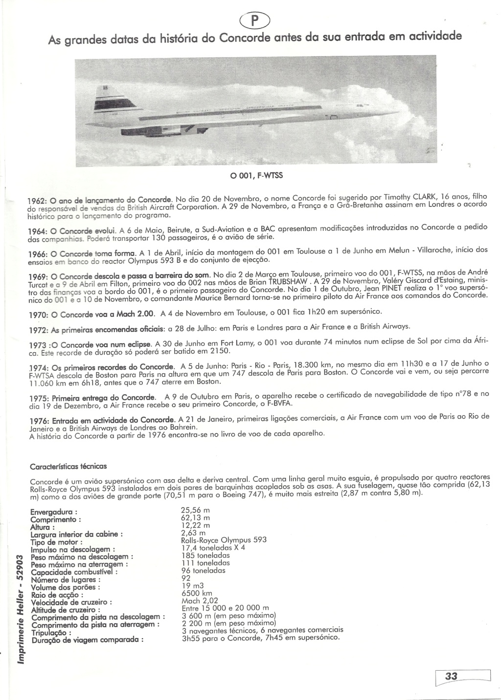 SUD AVIATION - BRITISH AIRCRAFT CORPORATION  CONCORDE 1/72ème Réf 52903 Notice Hell2285