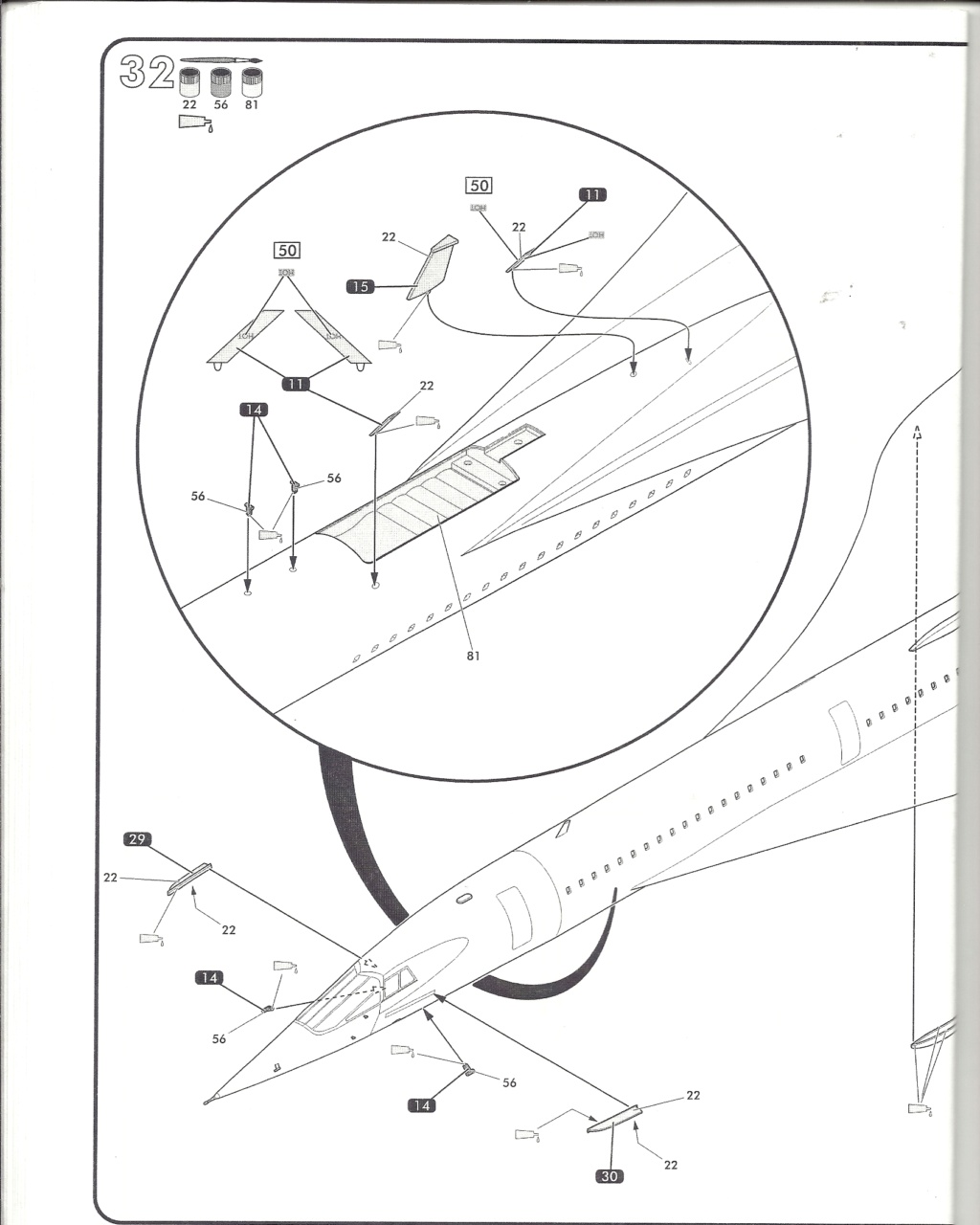SUD AVIATION - BRITISH AIRCRAFT CORPORATION  CONCORDE 1/72ème Réf 52903 Notice Hell2292