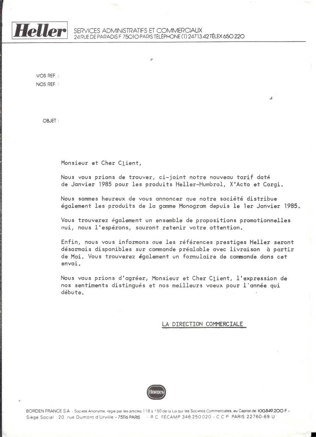 [1985] Pochette détaillant HELLER HUMBROL avec catalogues et tarif revendeur 1985  Hell3939